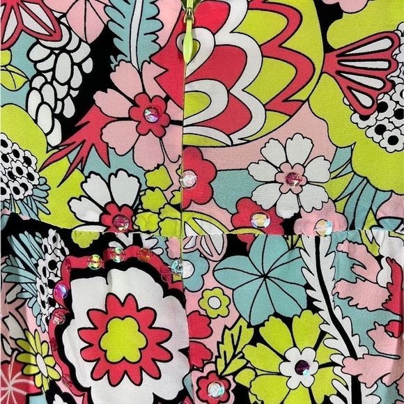 NANETTE Lepore Womens Sz 6 Step Into Silk Embellished Lined Skirt Back Zip - Picture 5 of 6